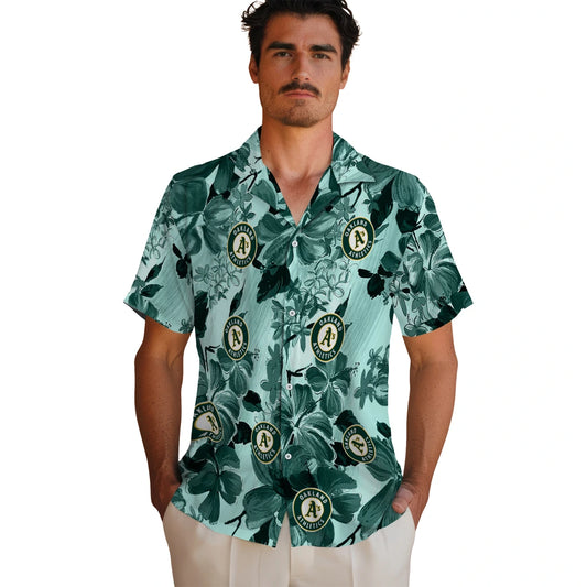 Oakland Athletics Hawaiian Shirt - Hibiscus Arrangement | Moonbestprint