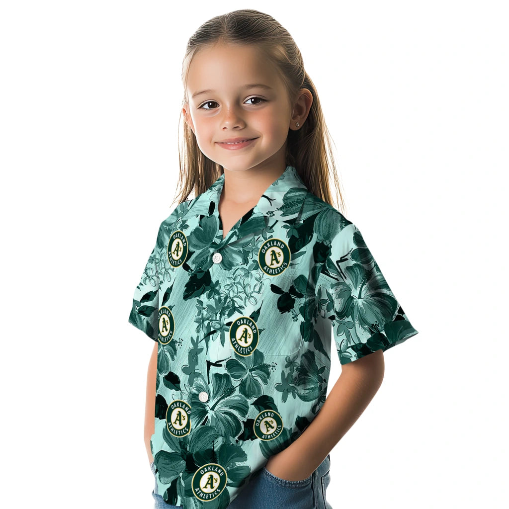 Oakland Athletics Hawaiian Shirt - Hibiscus Arrangement | Moonbestprint