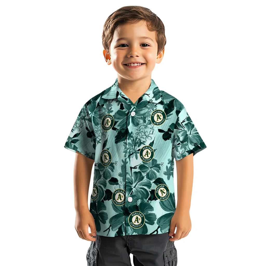 Oakland Athletics Hawaiian Shirt - Hibiscus Arrangement | Moonbestprint