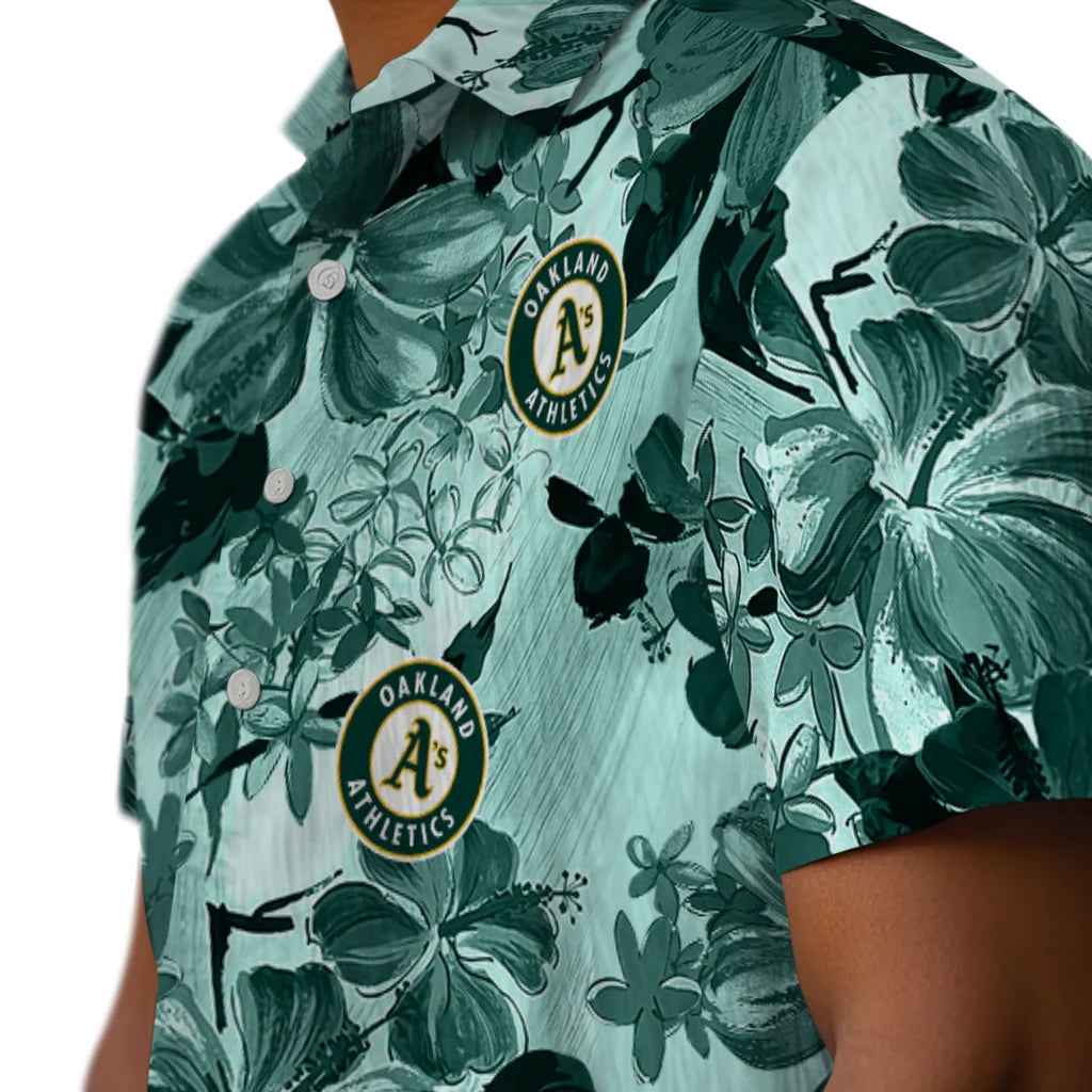 Oakland Athletics Hawaiian Shirt - Hibiscus Arrangement | Moonbestprint