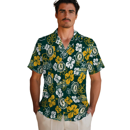 Oakland Athletics Hibiscus Bloom Hawaiian Shirt – Moonbestprint