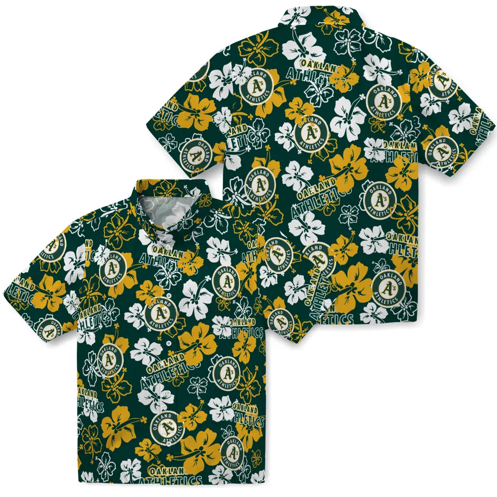 Oakland Athletics Hibiscus Bloom Hawaiian Shirt – Moonbestprint
