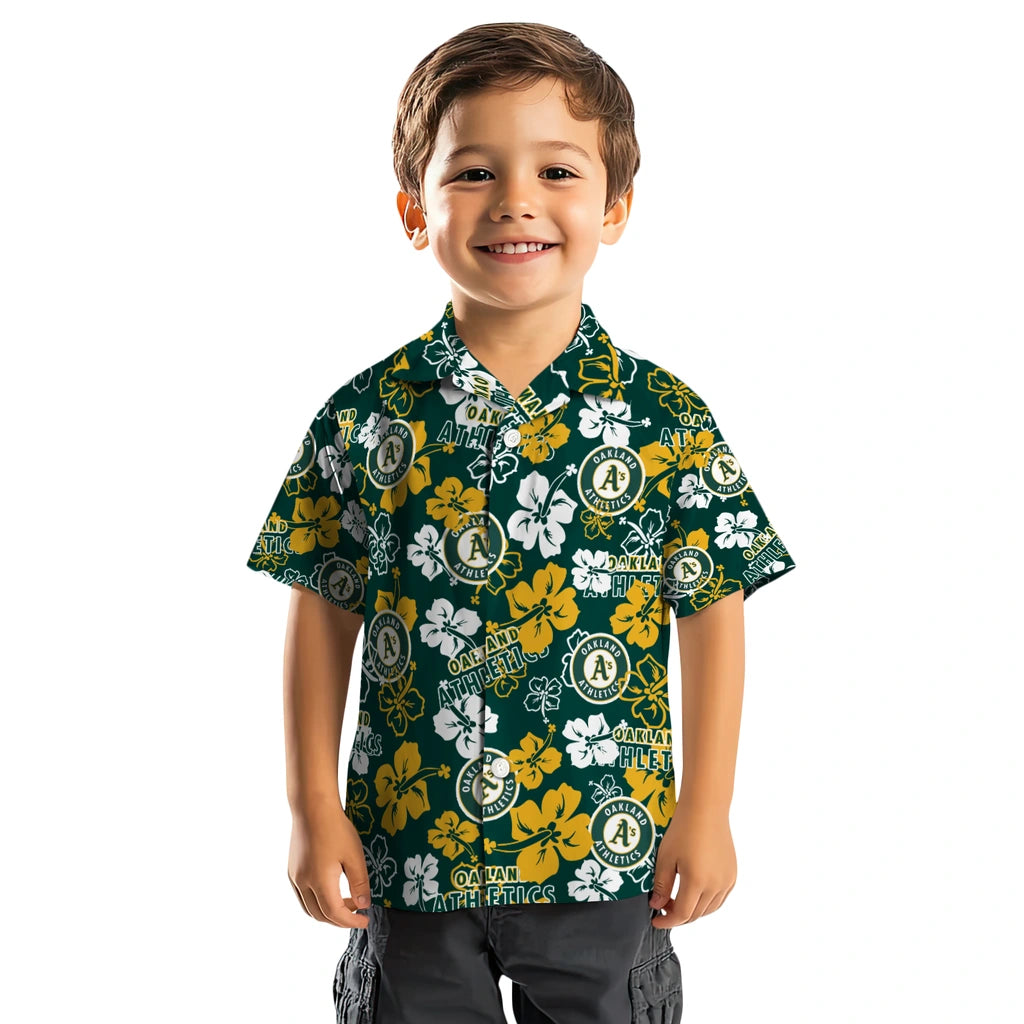 Oakland Athletics Hibiscus Bloom Hawaiian Shirt – Moonbestprint