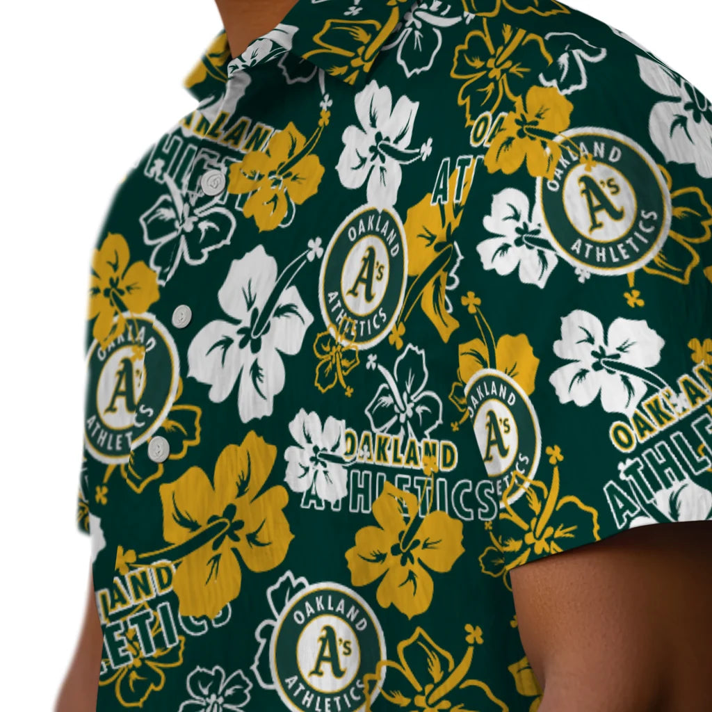 Oakland Athletics Hibiscus Bloom Hawaiian Shirt – Moonbestprint