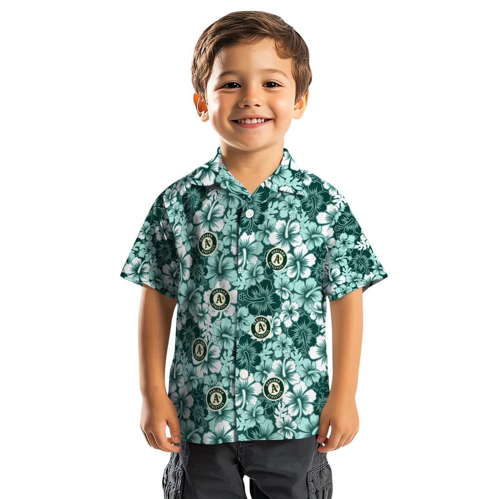 Oakland Athletics Hawaiian Shirt - Hibiscus Blooms | Moonbestprint