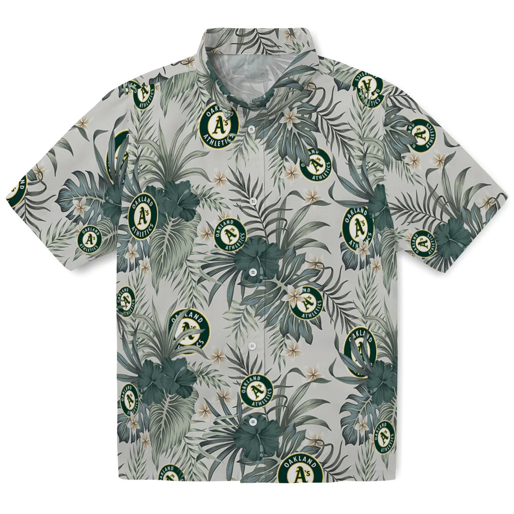 Oakland Athletics Hawaiian Shirt - Hibiscus Designs | Moonbestprint