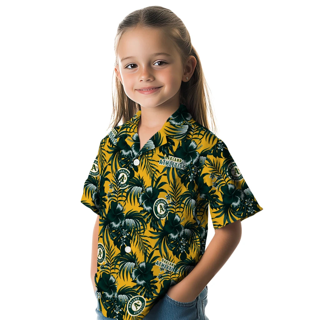 Oakland Athletics Hawaiian Shirt - Hibiscus Exotic | Moonbestprint