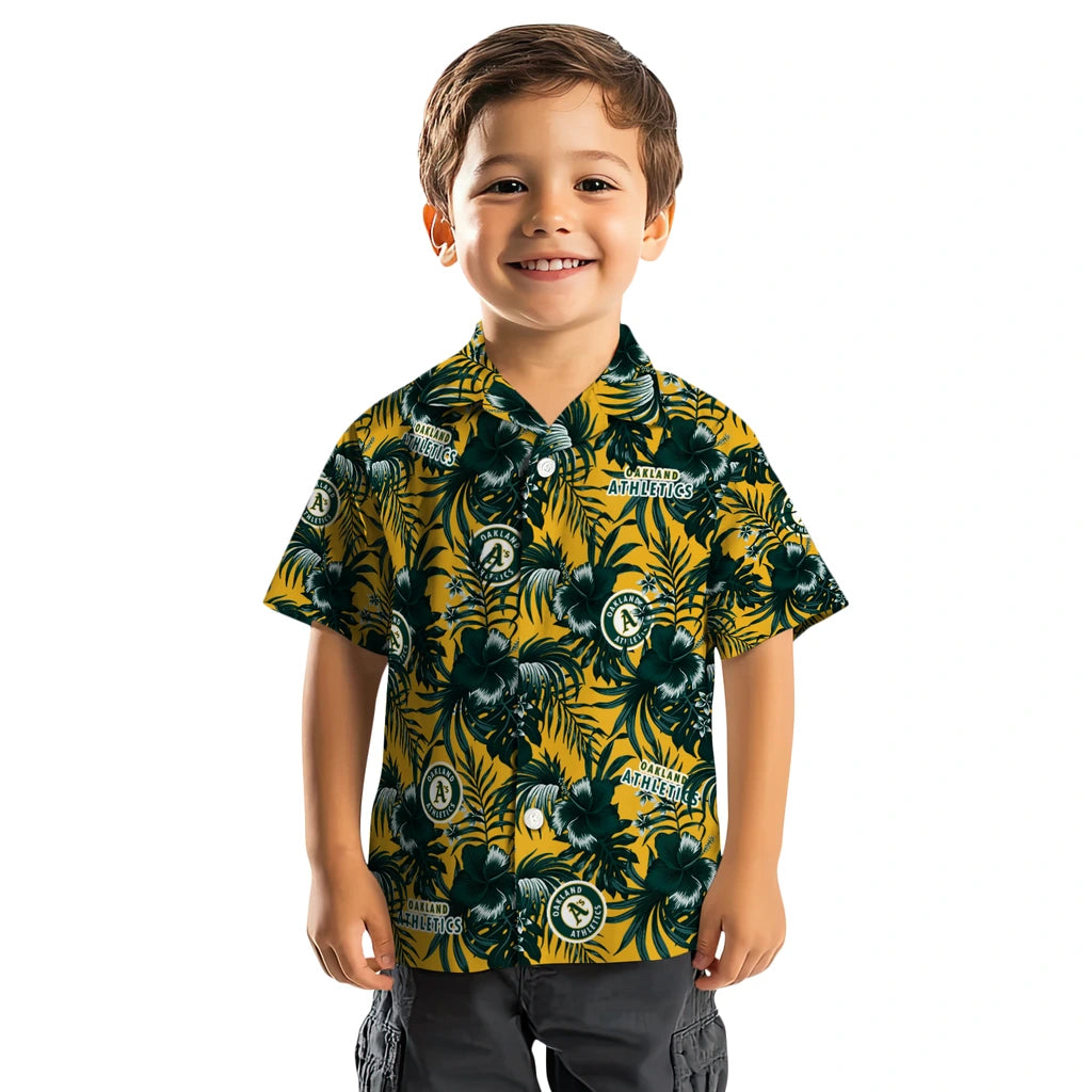 Oakland Athletics Hawaiian Shirt - Hibiscus Exotic | Moonbestprint