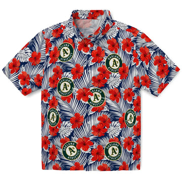 Oakland Athletics Hawaiian Shirt - Hibiscus Fiesta | Moonbestprint
