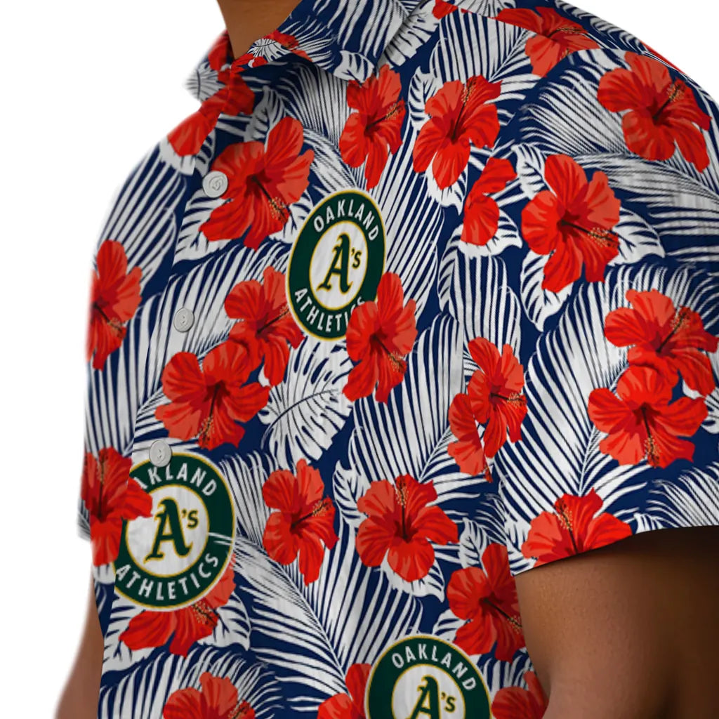 Oakland Athletics Hawaiian Shirt - Hibiscus Fiesta | Moonbestprint