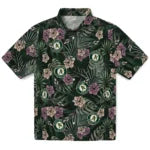 Oakland Athletics Hawaiian Shirt - Hibiscus Leaves Pattern | Moonbestprint