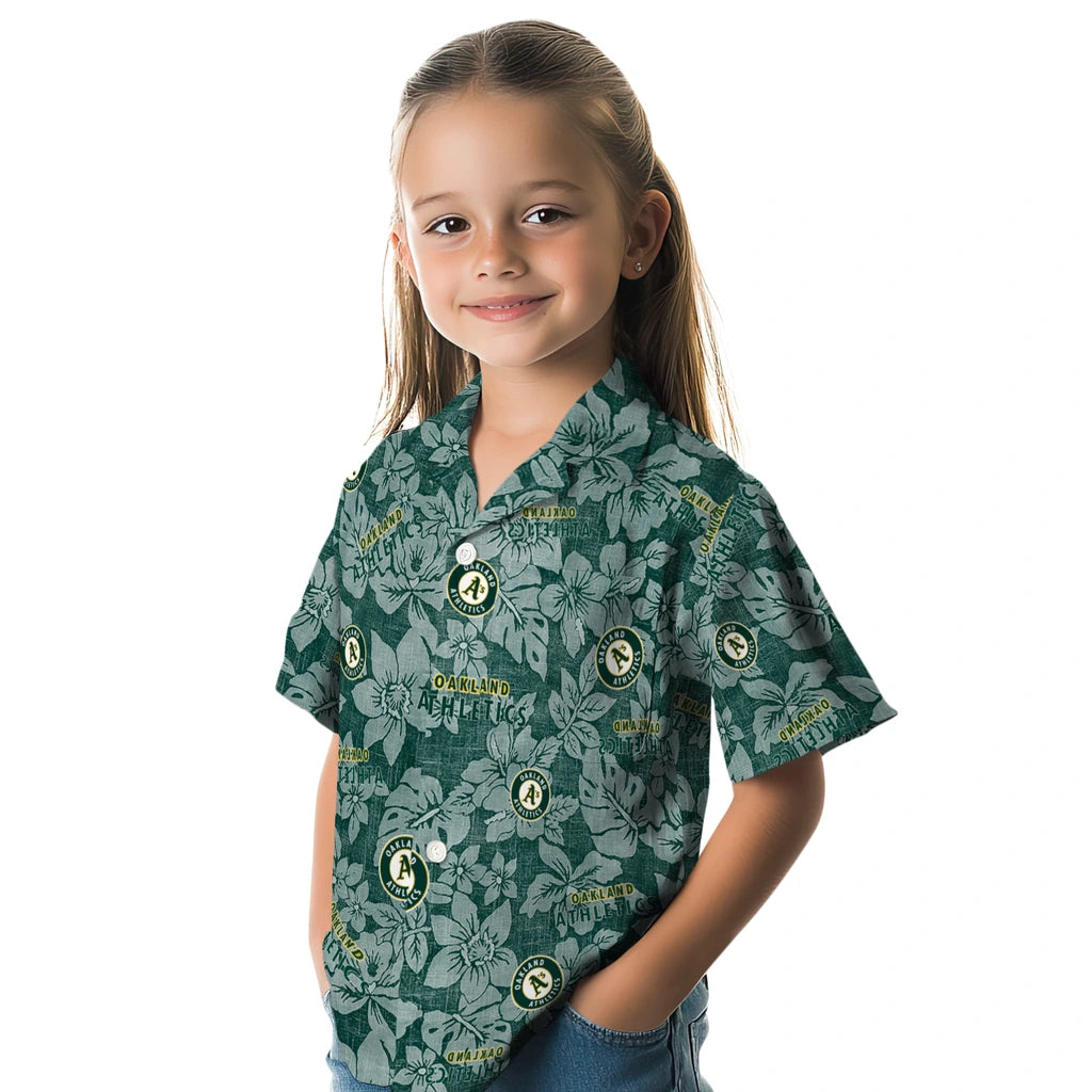 Oakland Athletics Hawaiian Shirt - Hibiscus Oasis | Moonbestprint