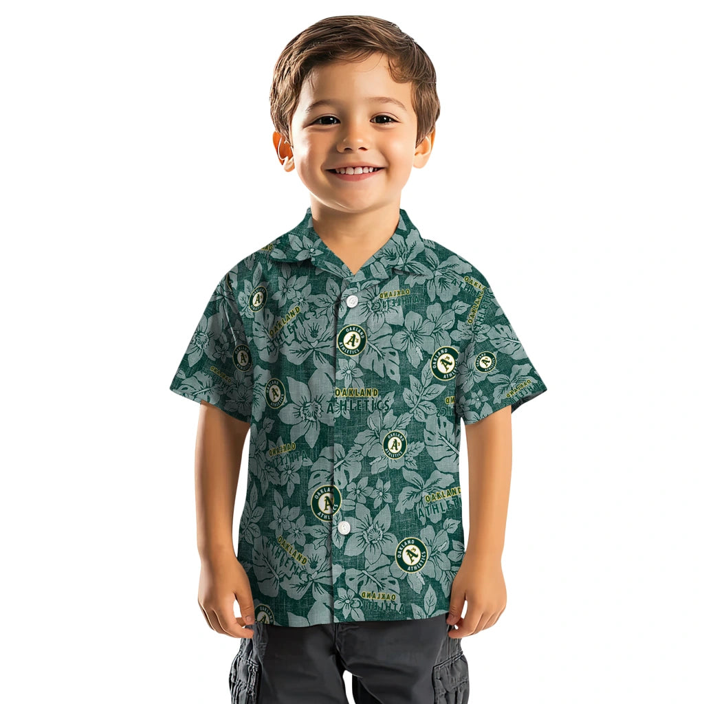 Oakland Athletics Hawaiian Shirt - Hibiscus Oasis | Moonbestprint