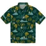 Oakland Athletics Hawaiian Shirt - Palm And Clouds | Moonbestprint