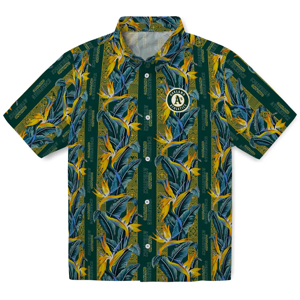 Oakland Athletics Hawaiian Shirt - Paradise Vines | Moonbestprint