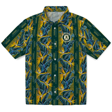 Oakland Athletics Hawaiian Shirt - Paradise Vines | Moonbestprint