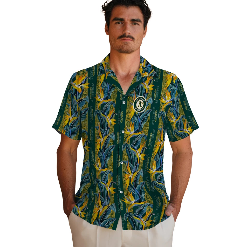 Oakland Athletics Hawaiian Shirt - Paradise Vines | Moonbestprint