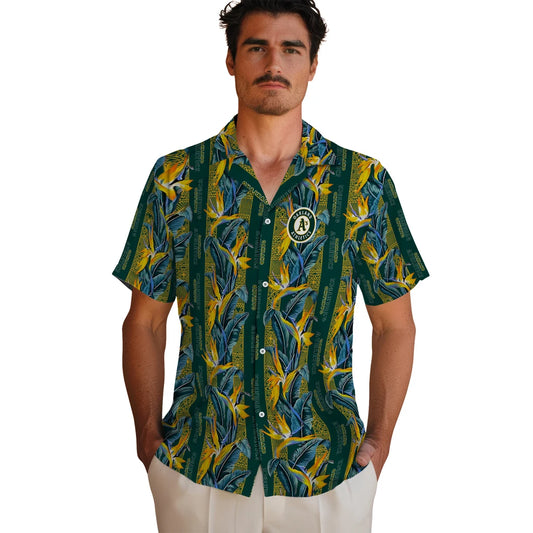 Oakland Athletics Hawaiian Shirt - Paradise Vines | Moonbestprint