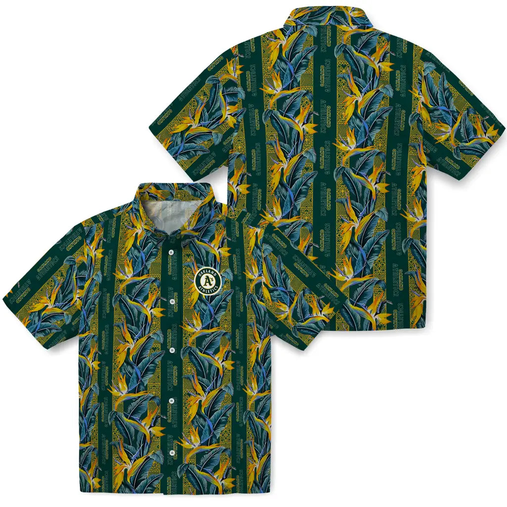 Oakland Athletics Hawaiian Shirt - Paradise Vines | Moonbestprint