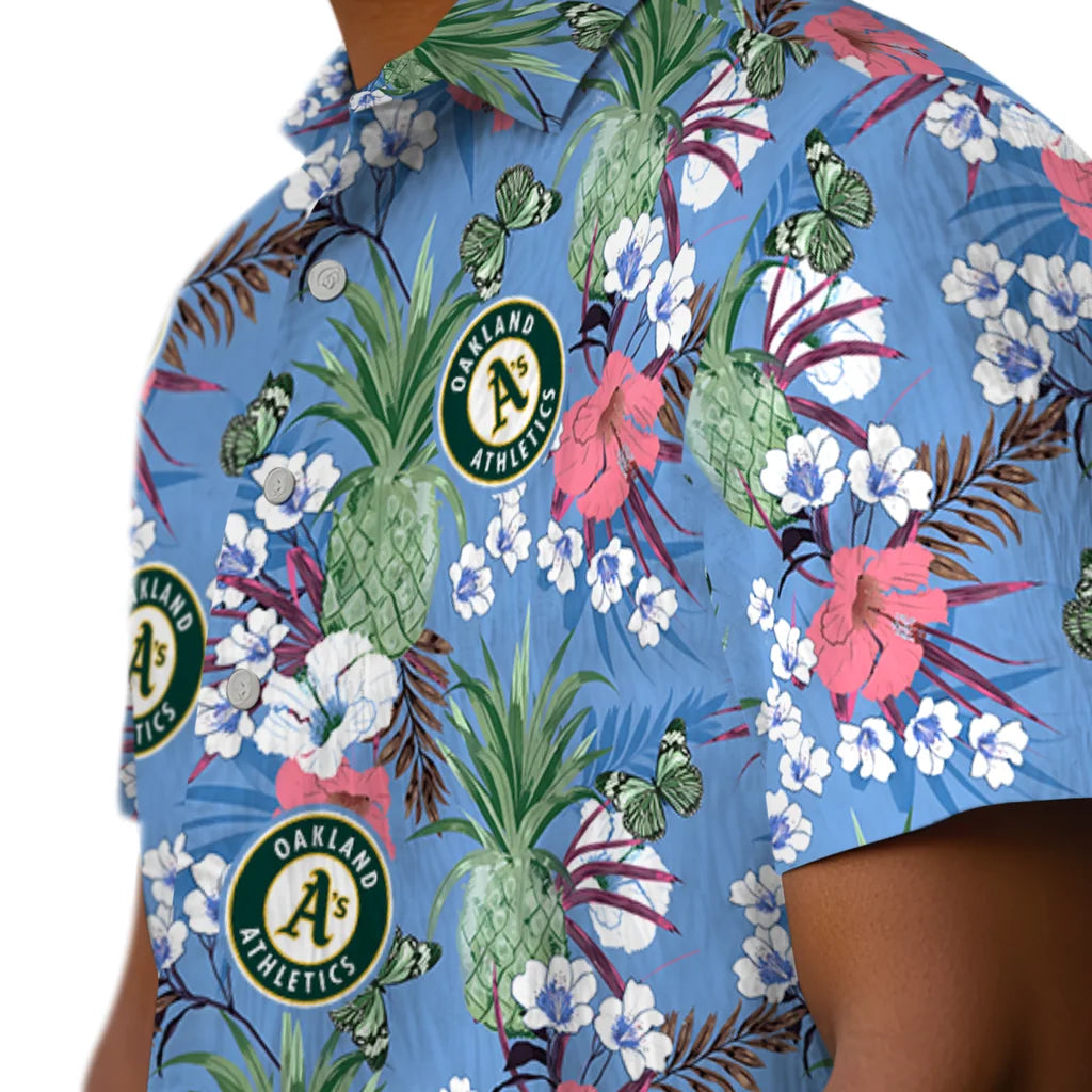 Oakland Athletics Hawaiian Shirt - Pineapple Bouquet | Moonbestprint