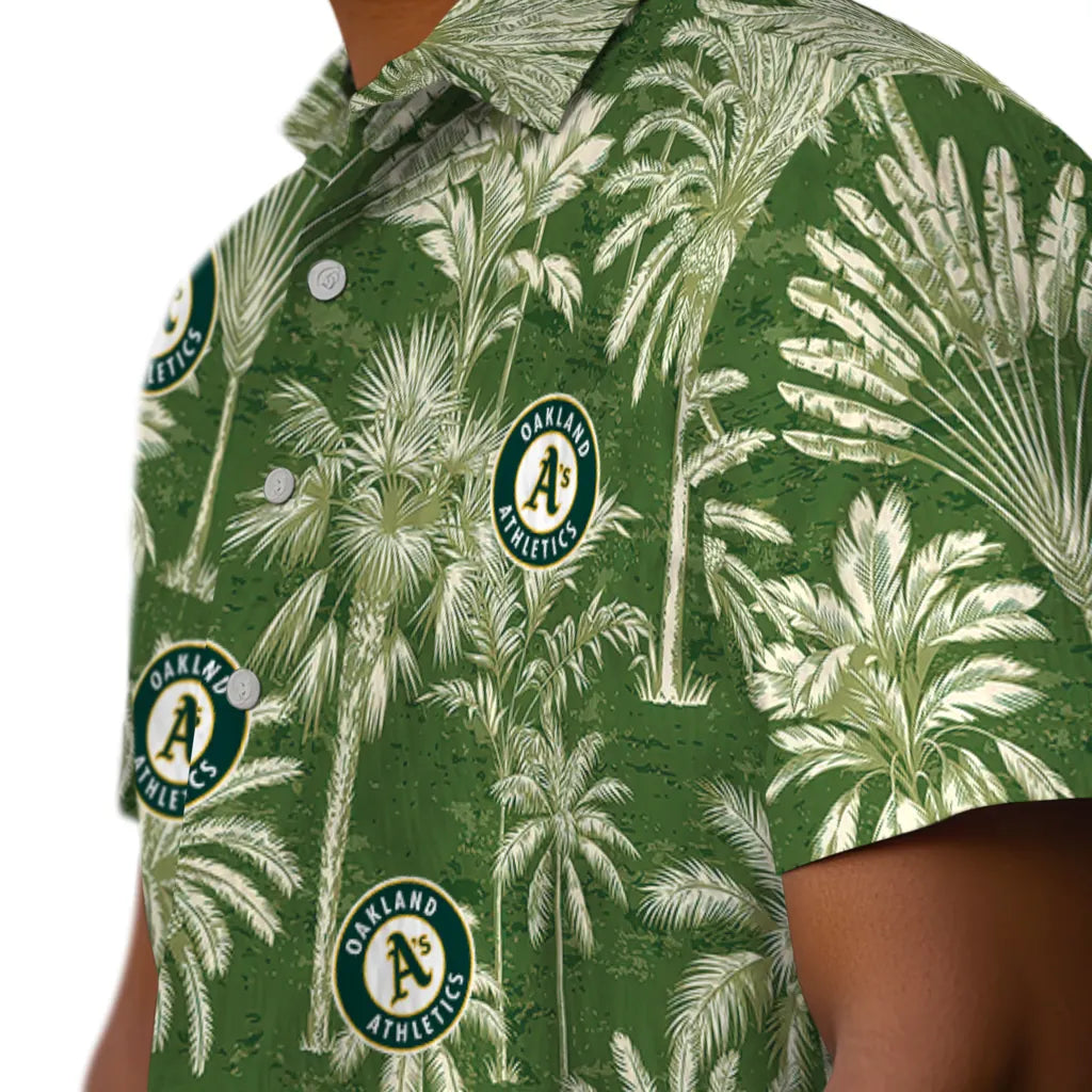 Oakland Athletics Hawaiian Shirt - Vintage Palm Tree | Moonbestprint