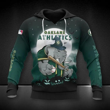 Oakland Athletics Mascot MLB All Over Print Hoodie -Moonbestprint