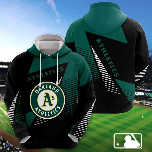 Oakland Athletics Printed MLB All Over Print Hoodie -Moonbestprint