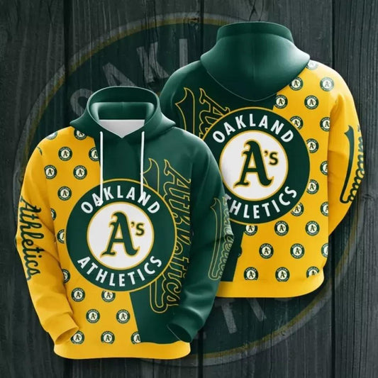 Oakland Baseball Team Athleticss Camo MLB 3D MLB All Over Print Hoodie -Moonbestprint