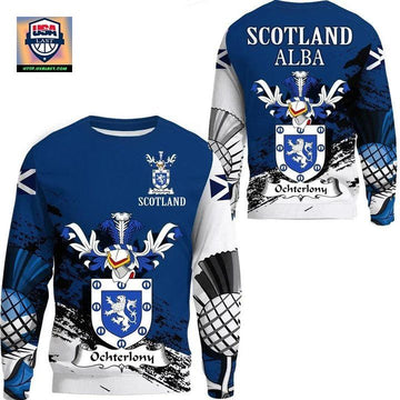 Ochterlony Scottish Family Crest Scotland Special Sweater A7 ? Usalast
