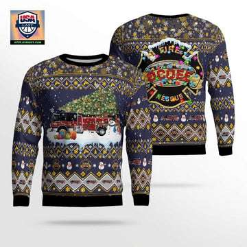 Ocoee Fire Department Christmas AOP Sweater ? Usalast
