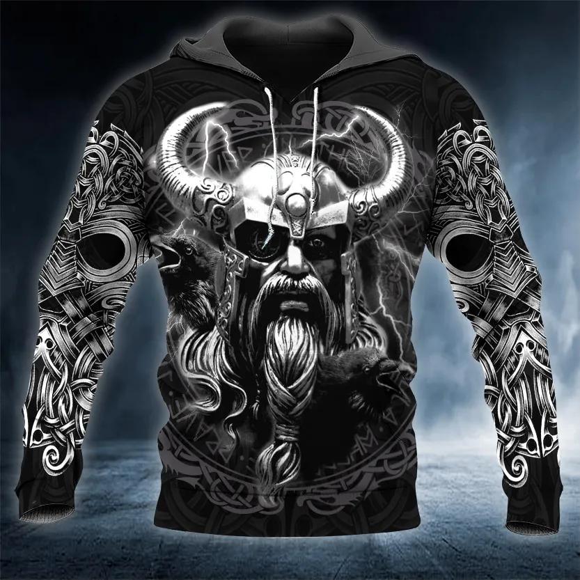 Odin Norse Warrior Viking 3D All Over Print Hoodie -Moonbestprint