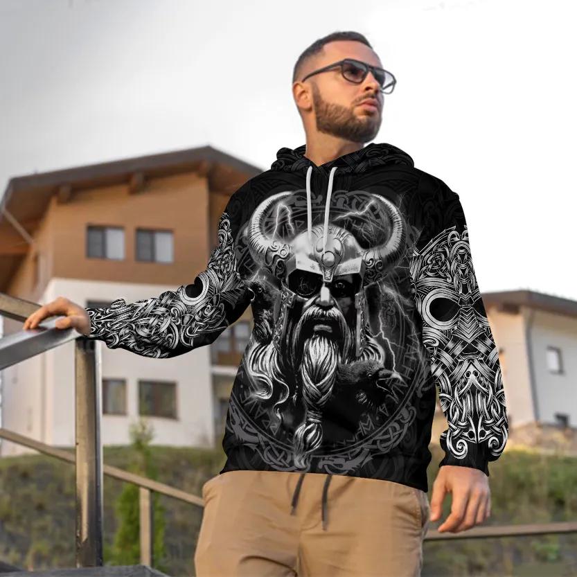Odin Norse Warrior Viking 3D All Over Print Hoodie -Moonbestprint