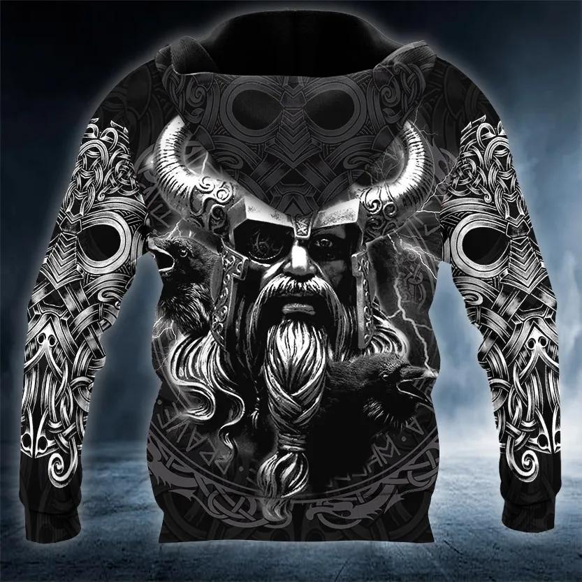 Odin Norse Warrior Viking 3D All Over Print Hoodie -Moonbestprint