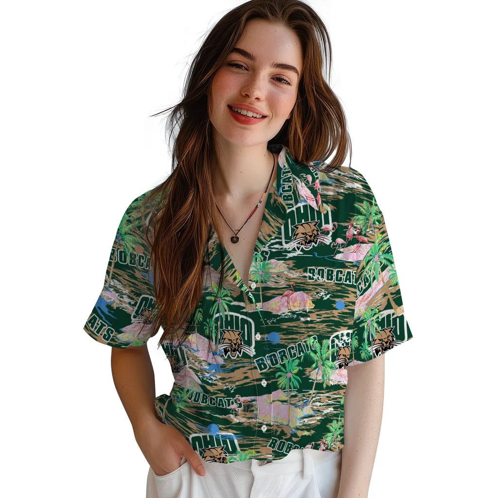 Ohio Bobcats Flamingo Retreat 2026 Hawaiian Shirt – Moonbestprint