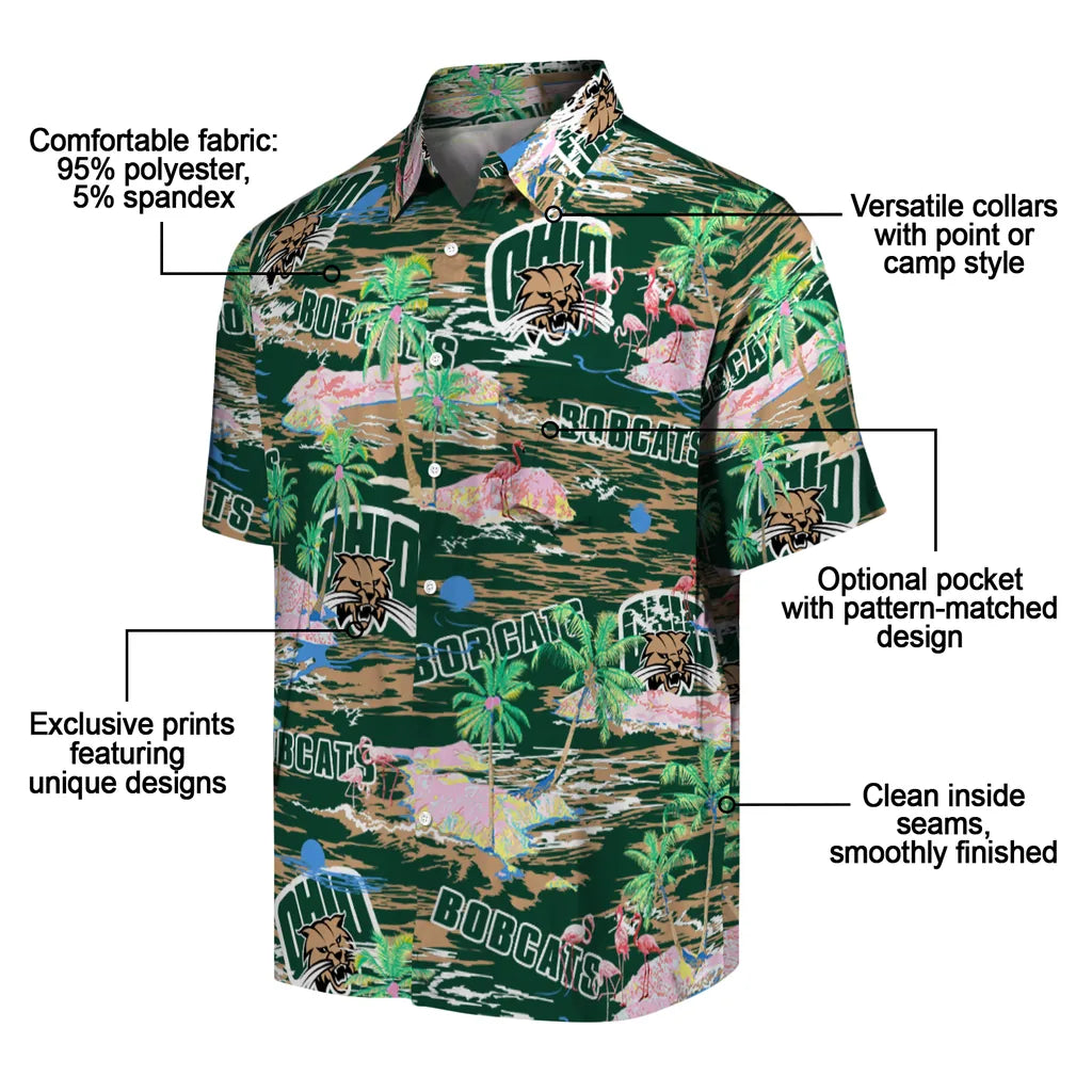 Ohio Bobcats Flamingo Retreat 2026 Hawaiian Shirt – Moonbestprint