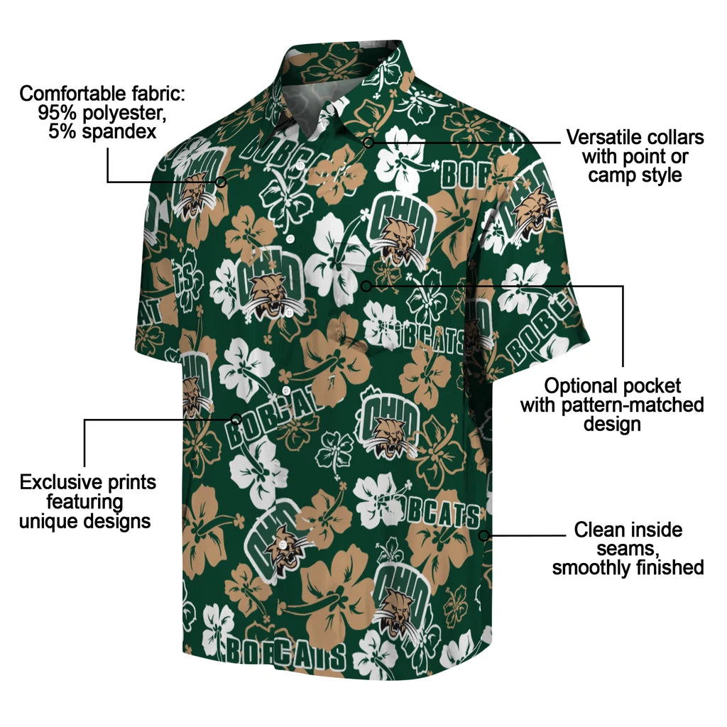 Ohio Bobcats Hibiscus Bloom Hawaiian Shirt – Moonbestprint