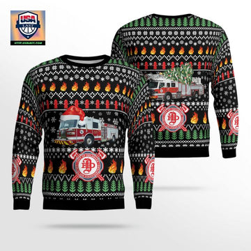 Ohio City Of Delaware Fire Department Christmas Sweater 3D ? Usalast