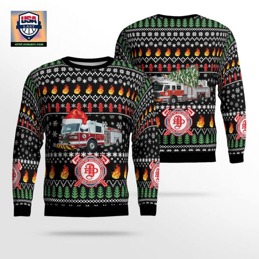 Ohio City Of Delaware Fire Department Christmas Sweater 3D ? Usalast