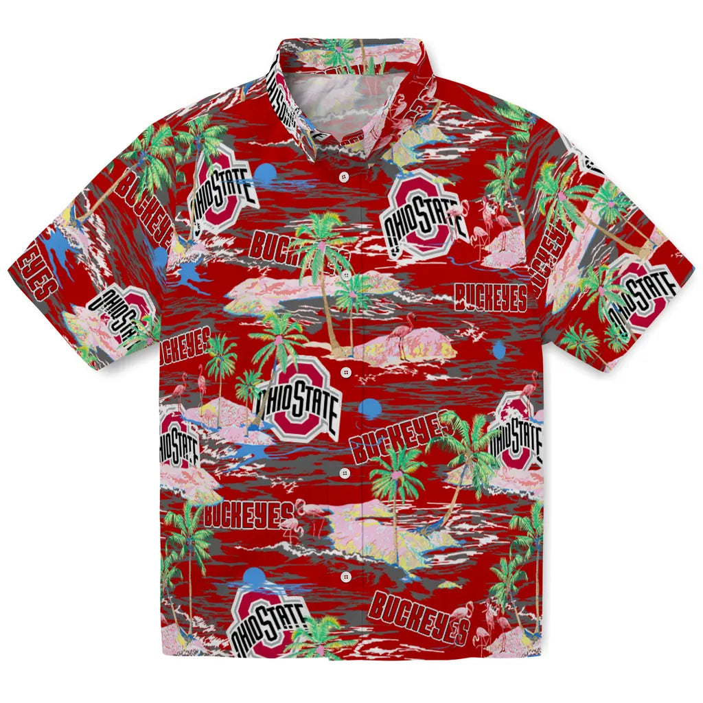 Ohio State Buckeyes Flamingo Retreat 2026 Hawaiian Shirt – Moonbestprint