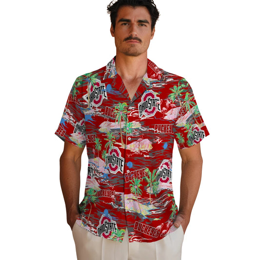 Ohio State Buckeyes Flamingo Retreat 2026 Hawaiian Shirt – Moonbestprint
