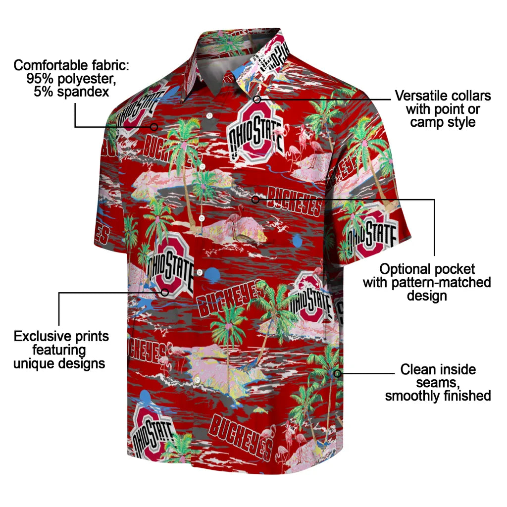 Ohio State Buckeyes Flamingo Retreat 2026 Hawaiian Shirt – Moonbestprint