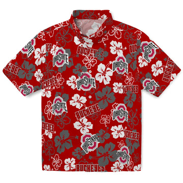 Ohio State Buckeyes Hibiscus Bloom Hawaiian Shirt – Moonbestprint
