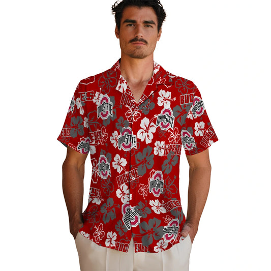 Ohio State Buckeyes Hibiscus Bloom Hawaiian Shirt – Moonbestprint