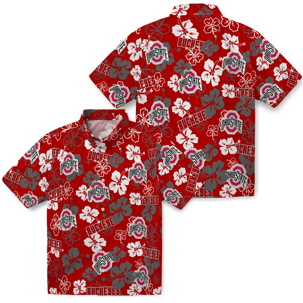 Ohio State Buckeyes Hibiscus Bloom Hawaiian Shirt – Moonbestprint
