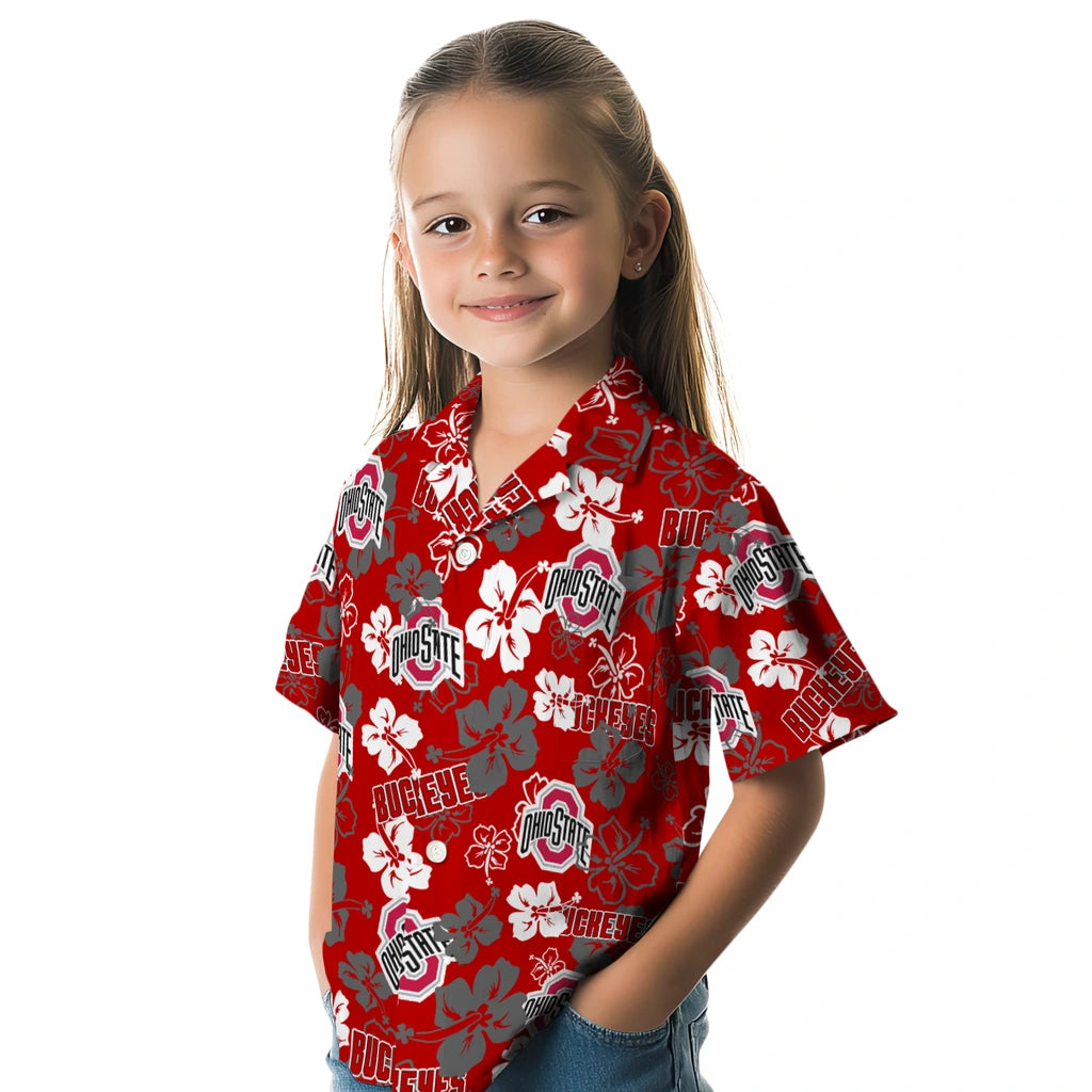 Ohio State Buckeyes Hibiscus Bloom Hawaiian Shirt – Moonbestprint