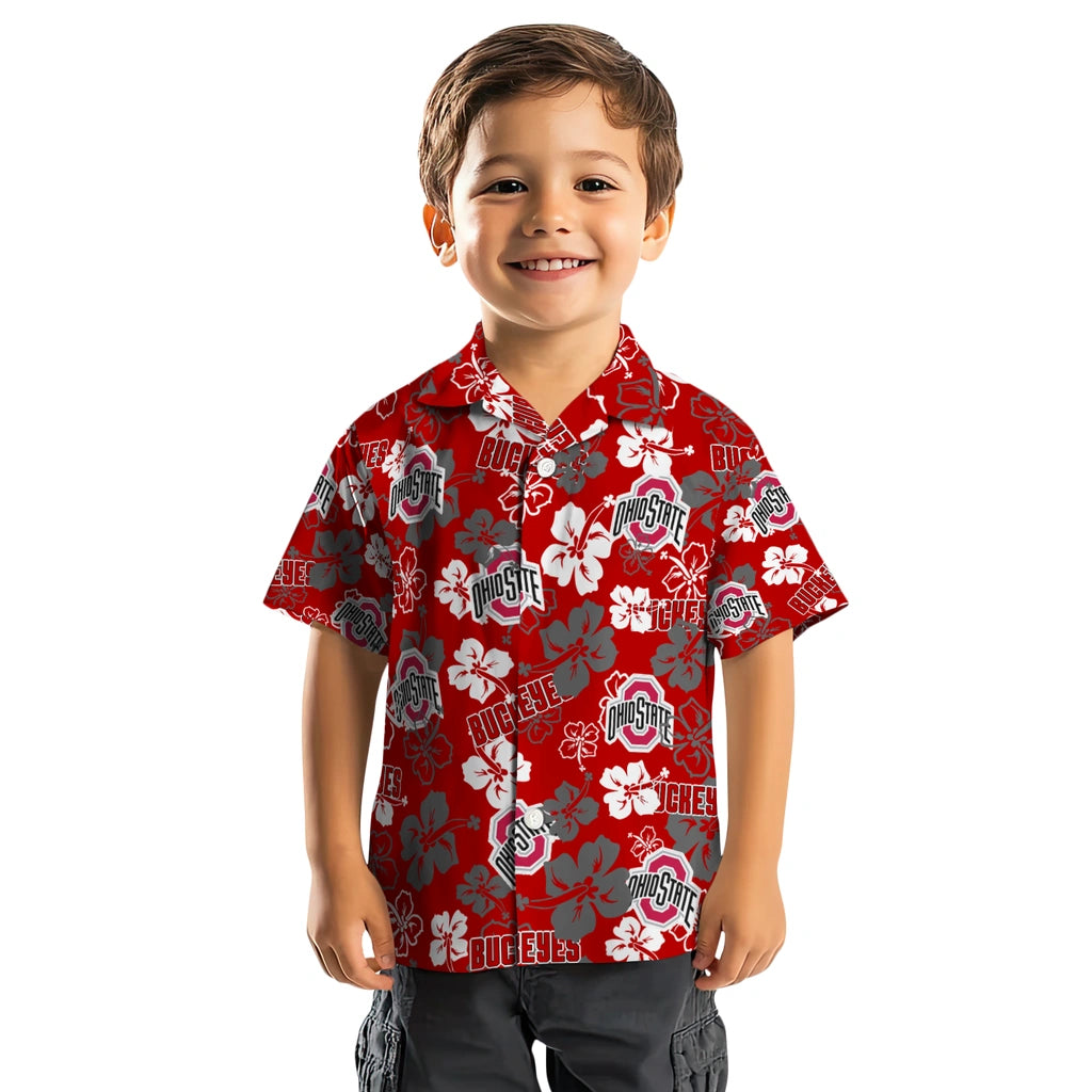 Ohio State Buckeyes Hibiscus Bloom Hawaiian Shirt – Moonbestprint