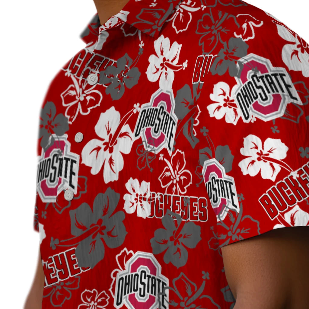 Ohio State Buckeyes Hibiscus Bloom Hawaiian Shirt – Moonbestprint