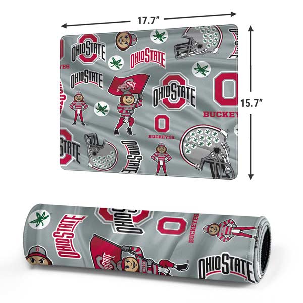 Ohio State University Pattern Gaming Mouse Pad Moonbestprint