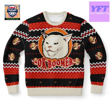 Ok Boomer Funny Meme 2022 Design 3d Ugly Christmas Sweater ? Usalast