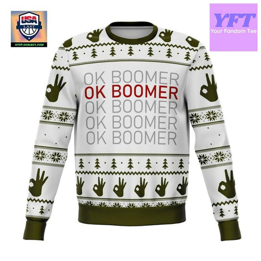 Ok Boomer Meme 2022 Design 3d Ugly Christmas Sweater ? Usalast